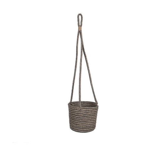 Mica Lombok hangpot d.grijs - l65xd15cm