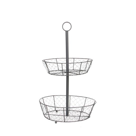 Z Etagere met metalen manden 60x35cm