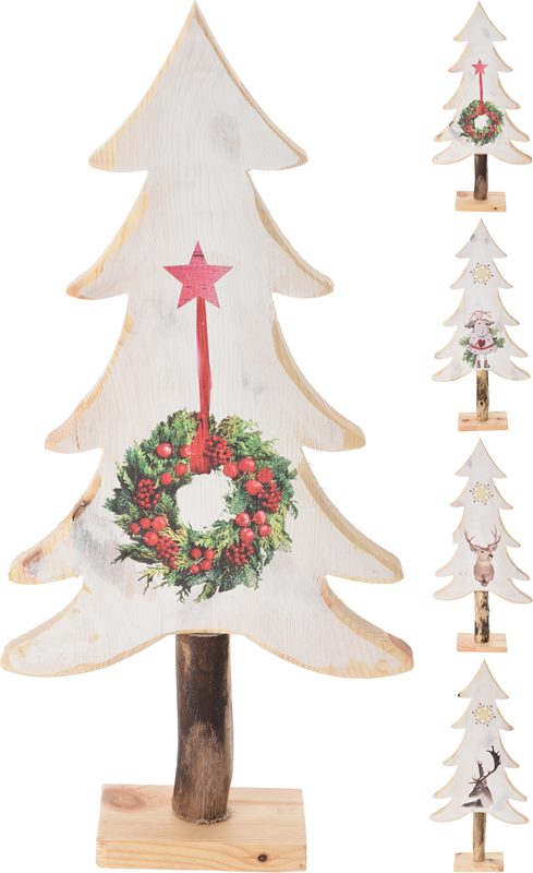 everlands kunstkerstboom met Kerst Print 40cm