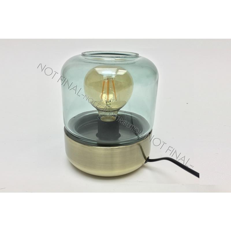 Z Verlichting glas/messing basis15x18cm