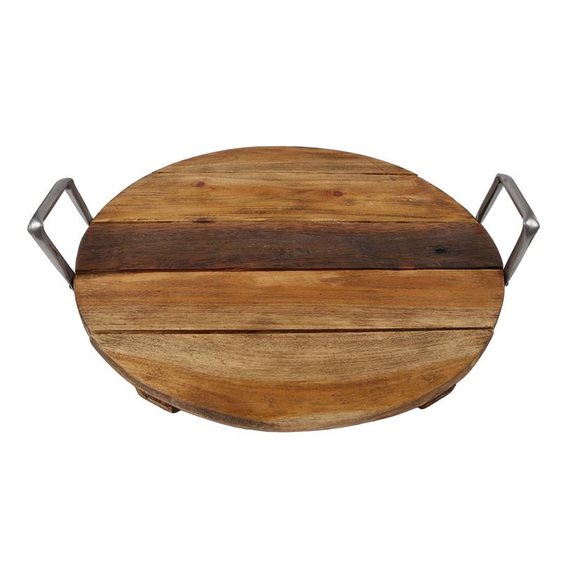 Z Onderbord hout metalen greep Ø45cm