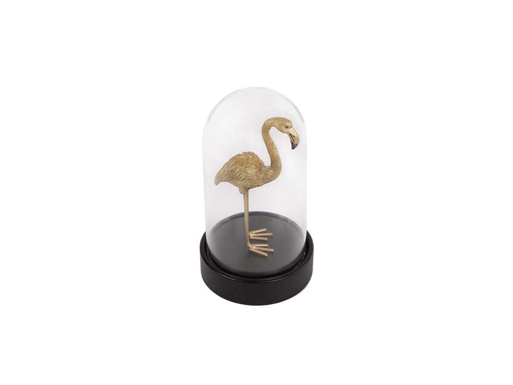 Z Flamingo in stolp Ø11,5x20cm messing