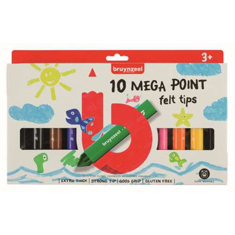 Bruynzeel 10 mega point viltstiften Bruynzeel 10 mega point viltstiften