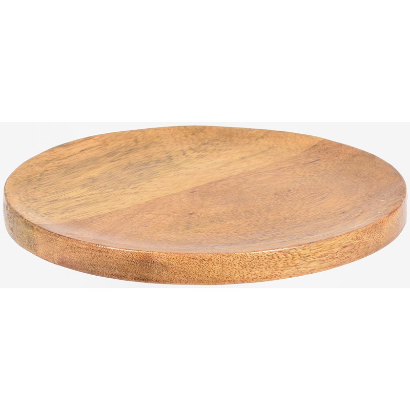 Z Kaarsplateau hout dia 22cm lak