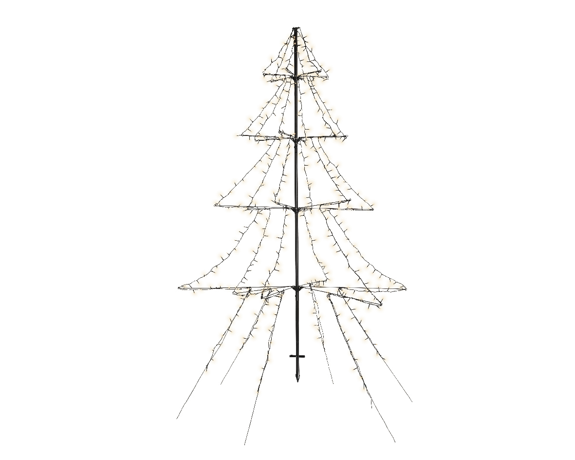 everlands kunstkerstboom vorm LED buitenverlichting 200 everlands kunstkerstboom vorm LED buitenverlichting 200