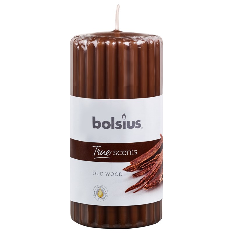 Bolsius Stompkaars geur Oud Wood 120/58