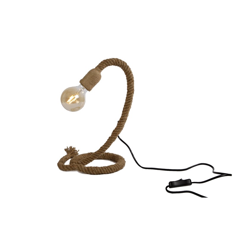 Z Tafellamp fitting aan touw naturel 35cm