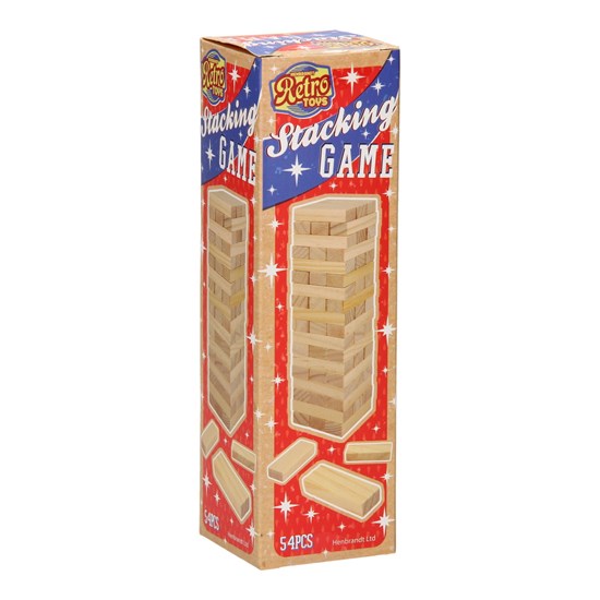 Stapeltoren hout mini18,5x5,5x5,5cm Stapeltoren hout mini18,5x5,5x5,5cm