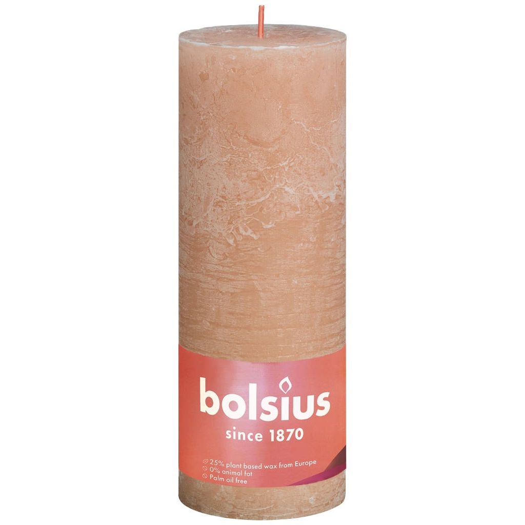Bolsius Rustiek stompkaars 190/68 Roze
