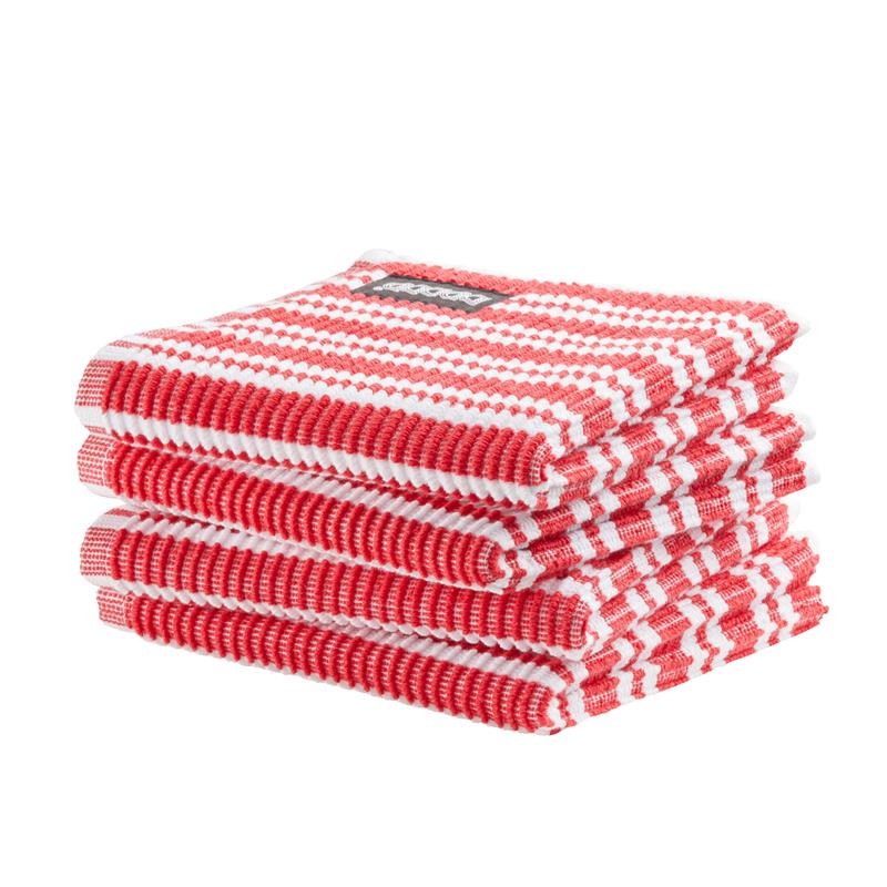 DDDDD Vaatdoek pak a 4 stuks rood DDDDD Vaatdoek pak a 4 stuks rood