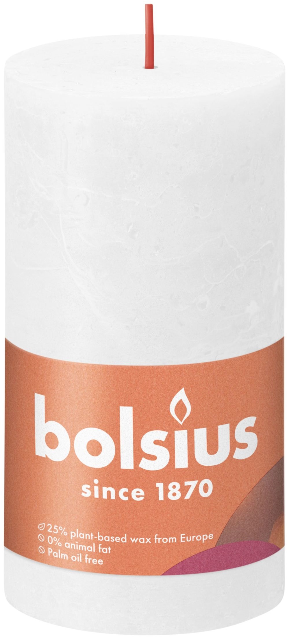 Bolsius Rustiek stompkaars 130/68 Wit Bolsius Rustiek stompkaars 130/68 Wit