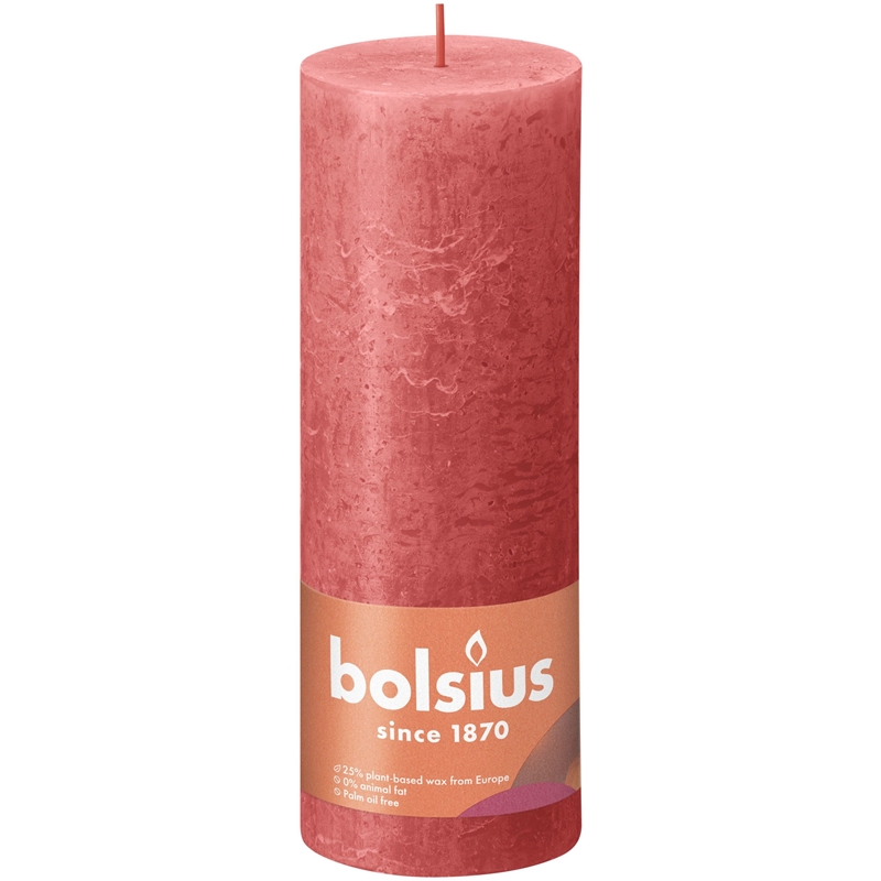 Bolsius Rustiek stompkaars 190/68 Pink Bolsius Rustiek stompkaars 190/68 Pink
