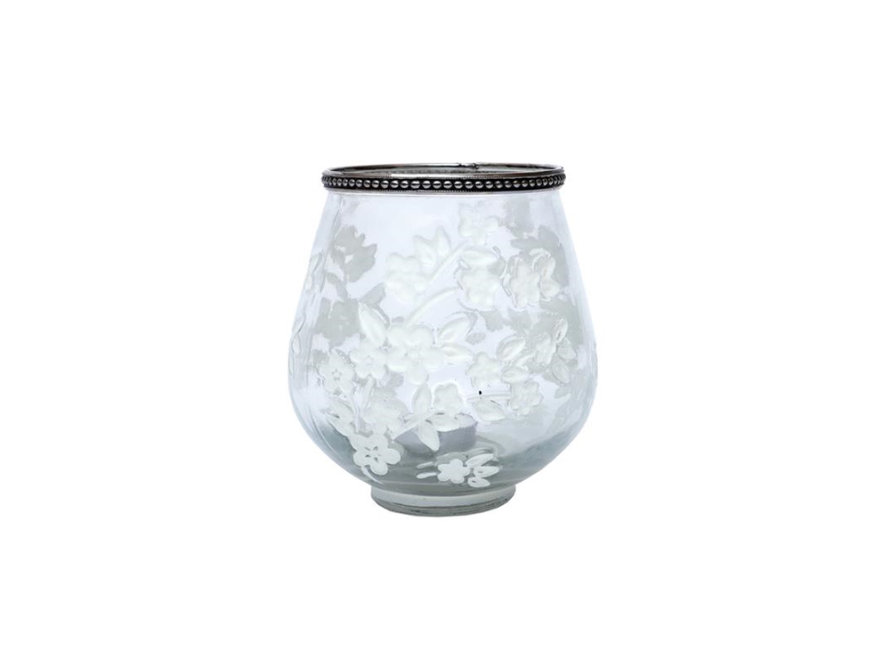 House of nature Theelichthouder Imola glas 11cm