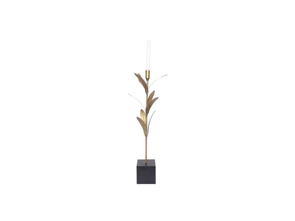House of nature Kandelaar Taldy 41cm goud/zwart