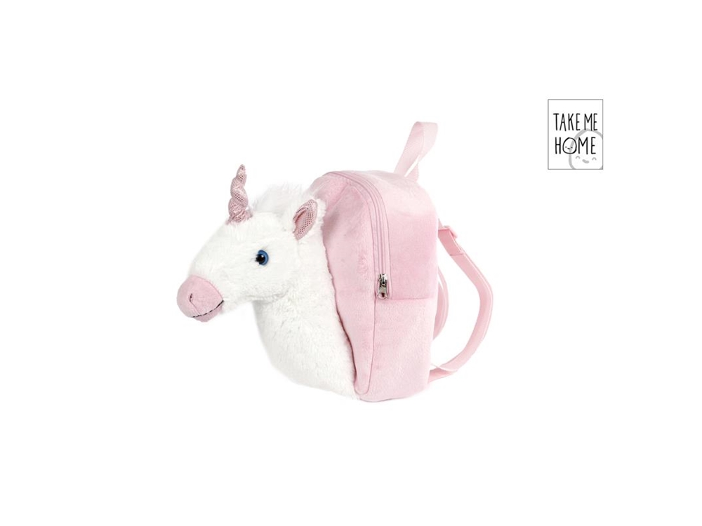 Unicorn rugzak met 3D unicorn 26cm roze