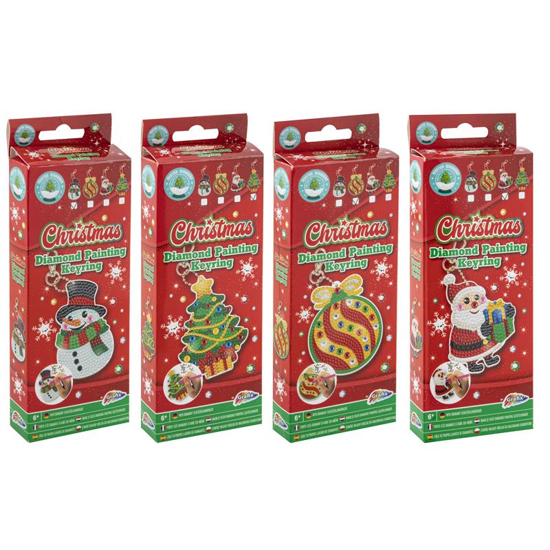 Kerst Diamond Painting sleutelhanger