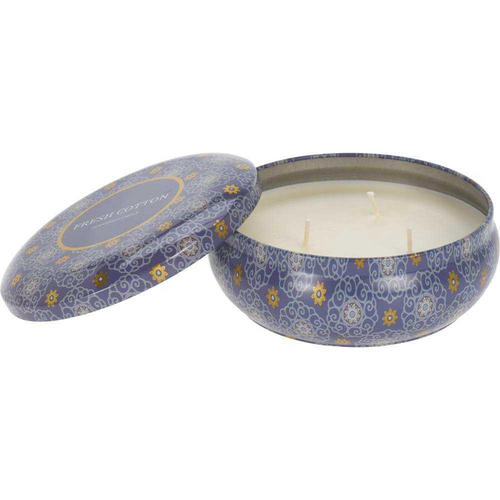 Geurkaars in blik 13,5x10,9cm