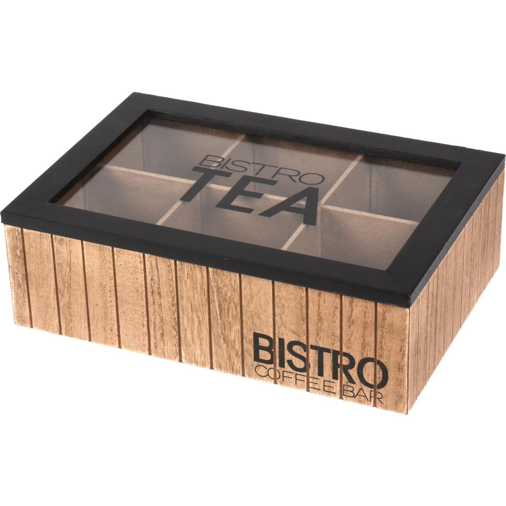 Excellent Houseware Theekist Bistro 6-vaks 24x16,5x7,5cm