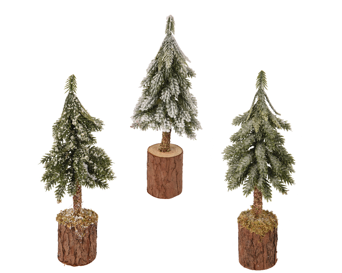 Mini everlands kunstkerstboom besneeuwd H21cm