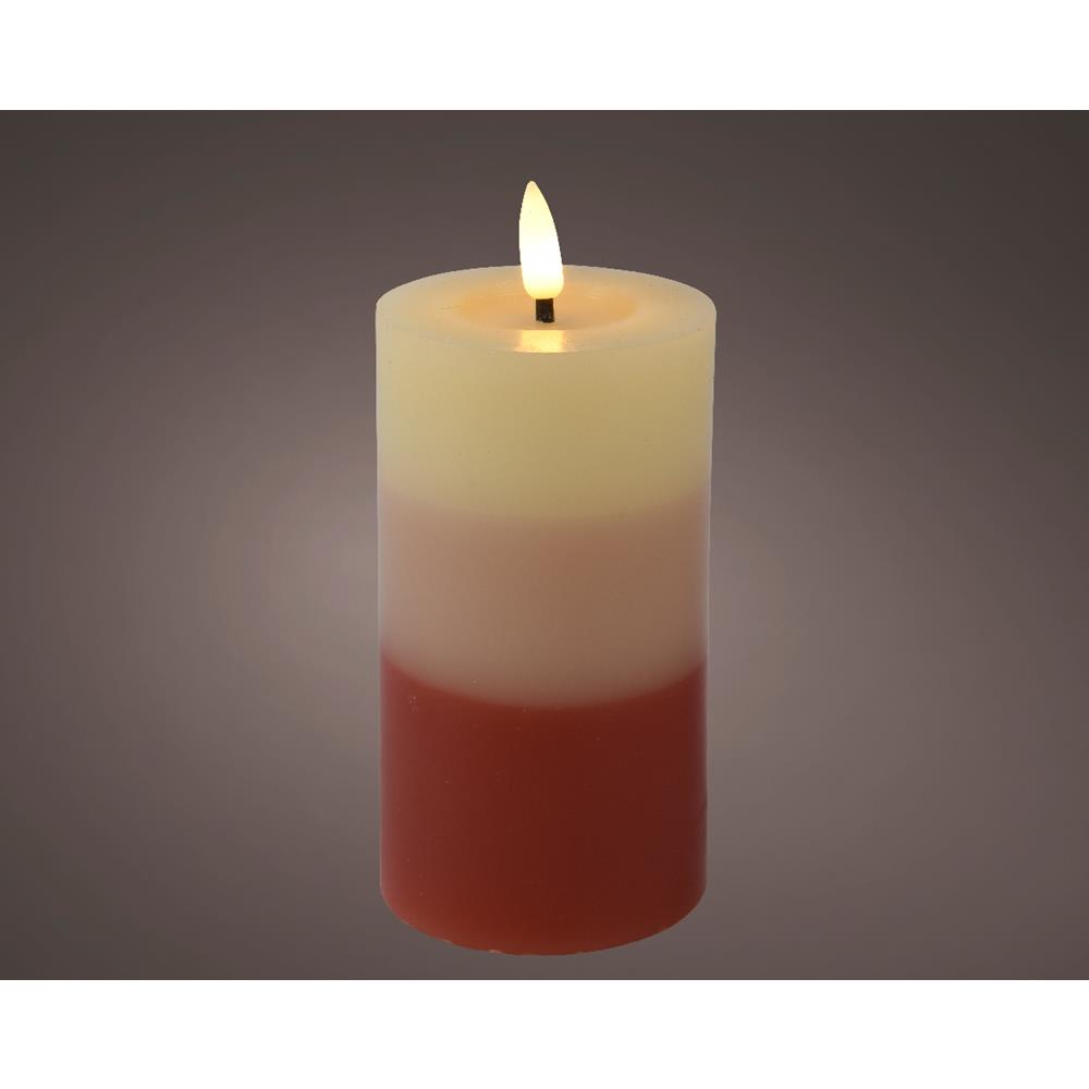 LED kaars vlamefffect Verloop 15cm terra