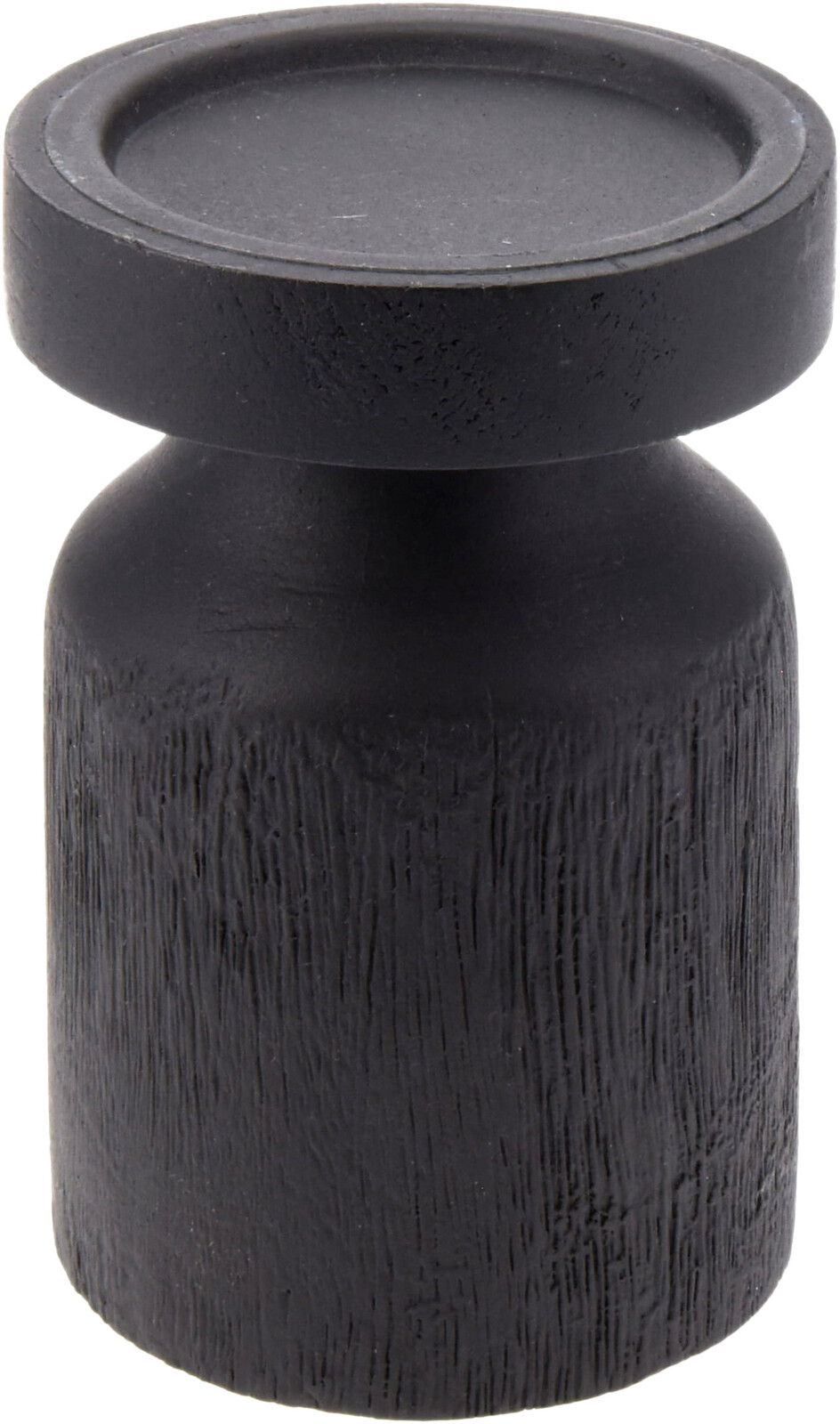 Kandelaar hout zwart 15cm