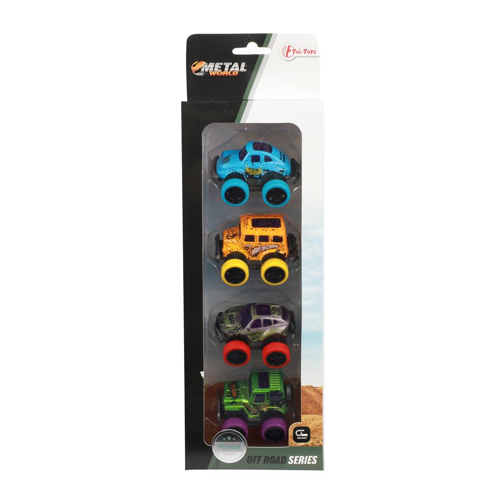Toi Toys Off Road mini auto&apos;s set a 4