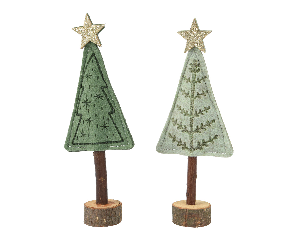 Beeld everlands kunstkerstboom vilt groen 20cm