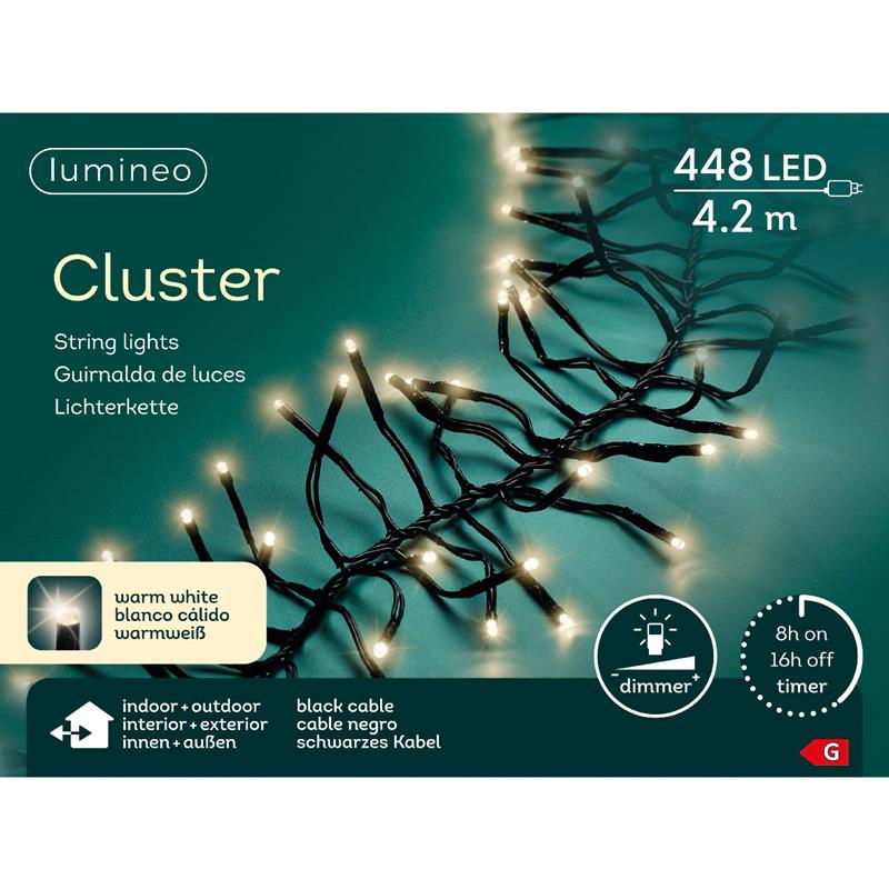 Kerstverlichting cluster 448LED warm-wit Kerstverlichting cluster 448LED warm-wit
