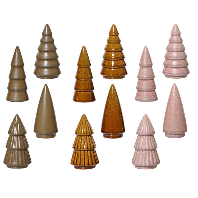 Beeld everlands kunstkerstboom porselein 10cm