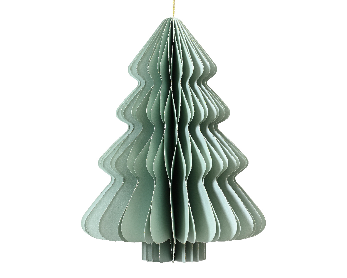 Kersthanger everlands kunstkerstboom papier groen 15cm Kersthanger everlands kunstkerstboom papier groen 15cm