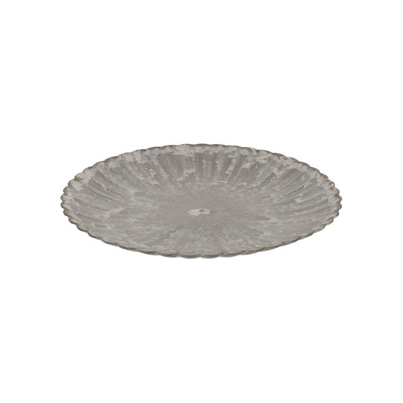 Onderbord Melamine ribbel 33cm bruin