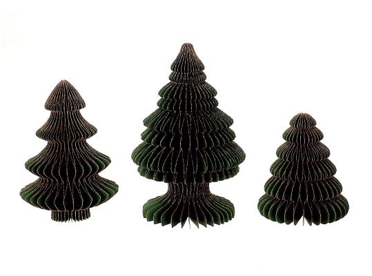 everlands kunstkerstboom papier Foldy 3-delig groen