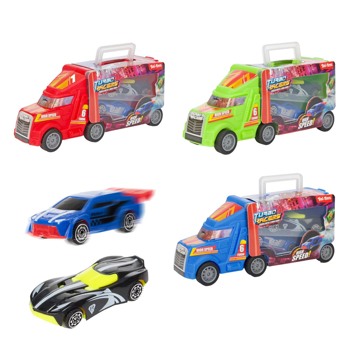 Toi Toys Vrachtwagen met 2 raceauto&apos;s