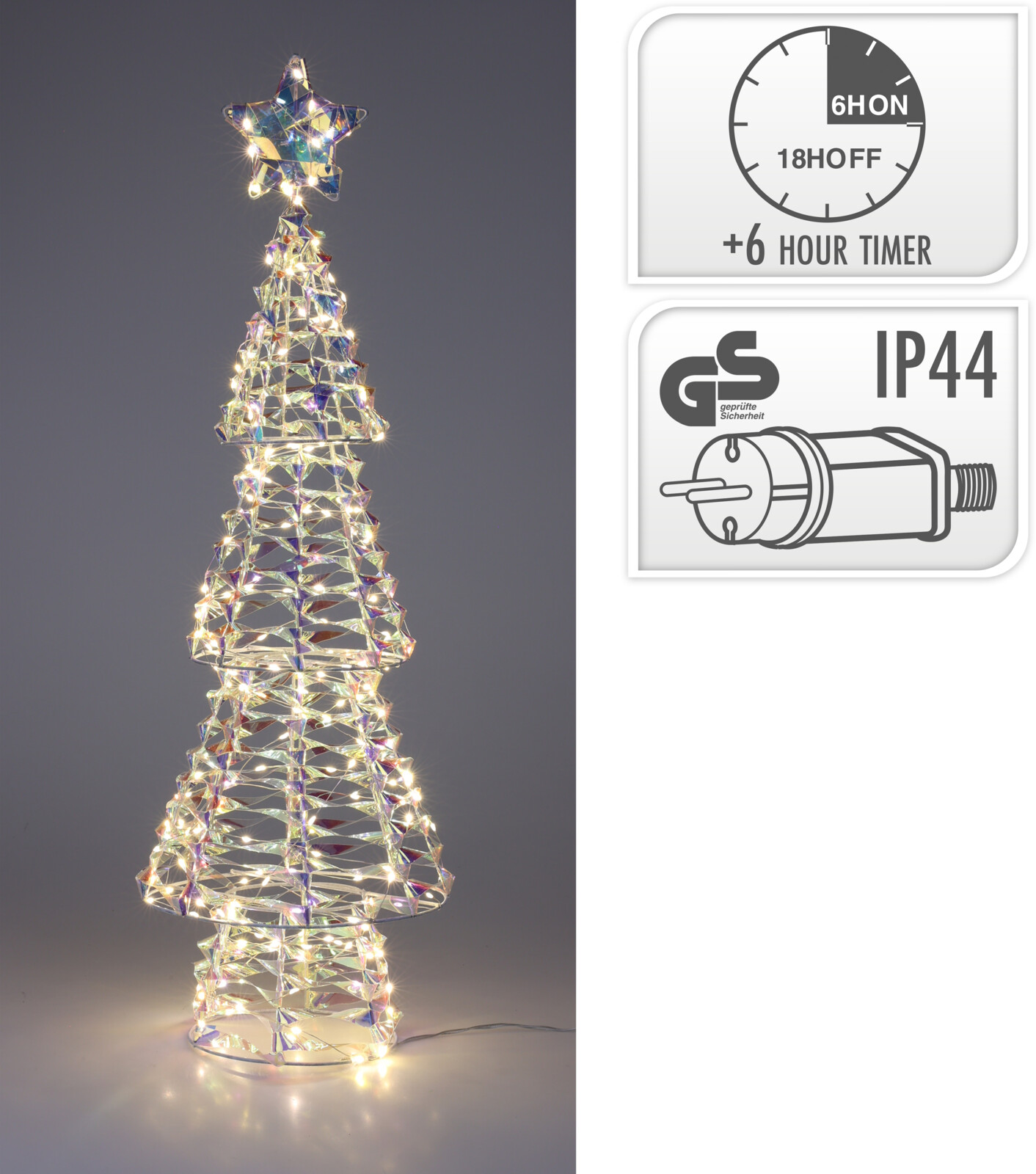 everlands kunstkerstboom 68cm 200LED iriserend