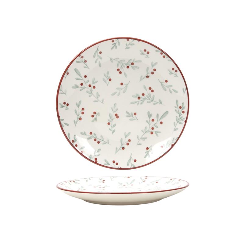 Bord &apos;Berry&apos; rood Ø19,5cm