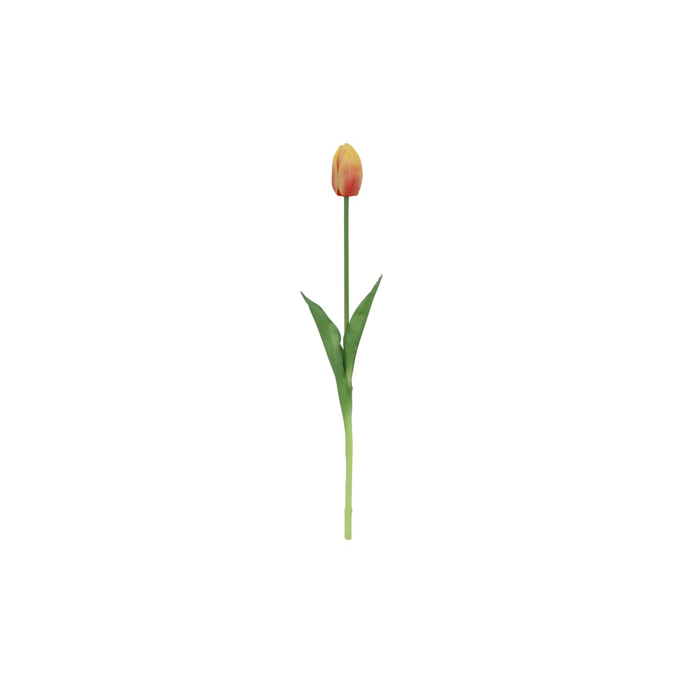 Kunstbloem tulp geel/oranje 10x10x47cm