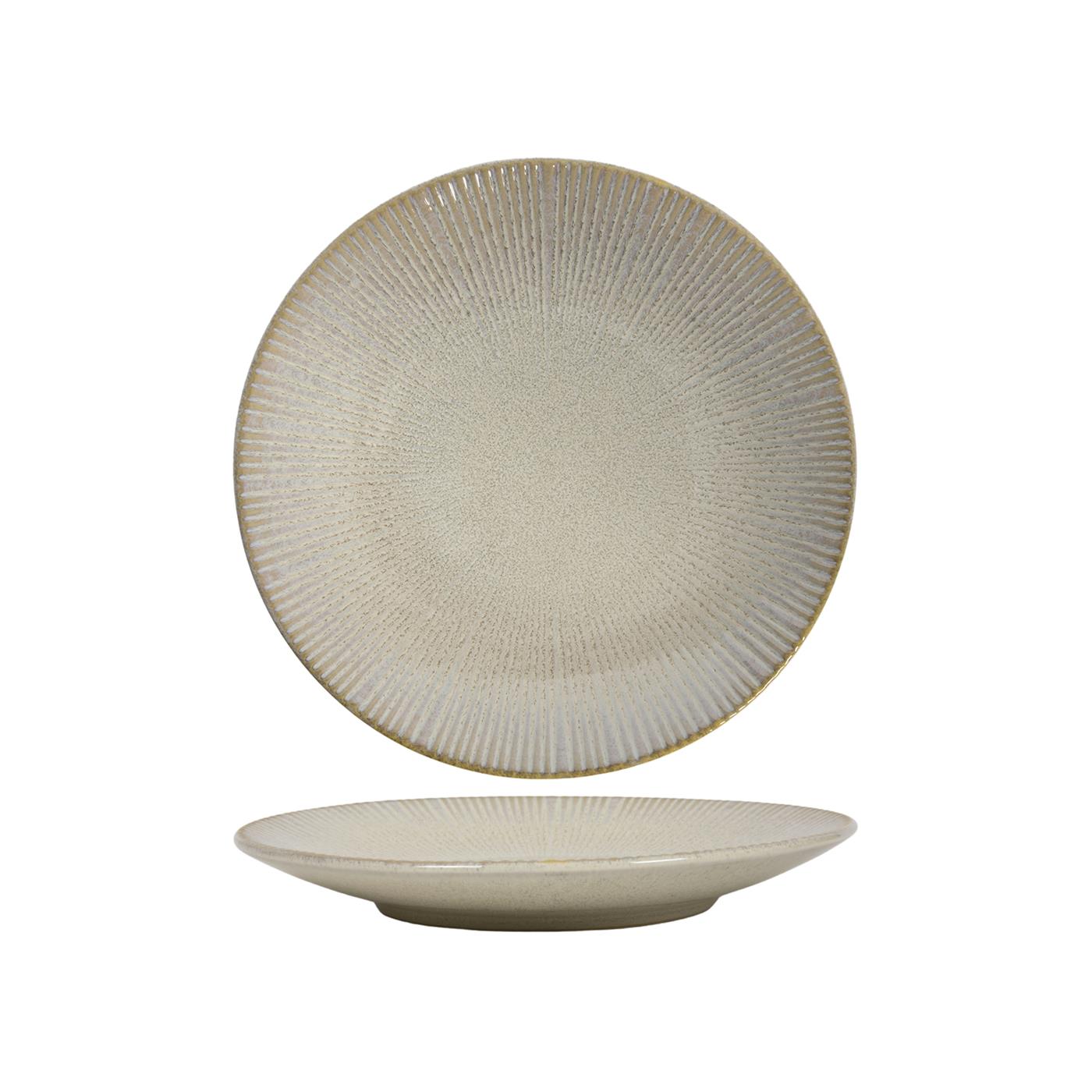 Merkloos Diner bord lines ocean beige Ø27cm