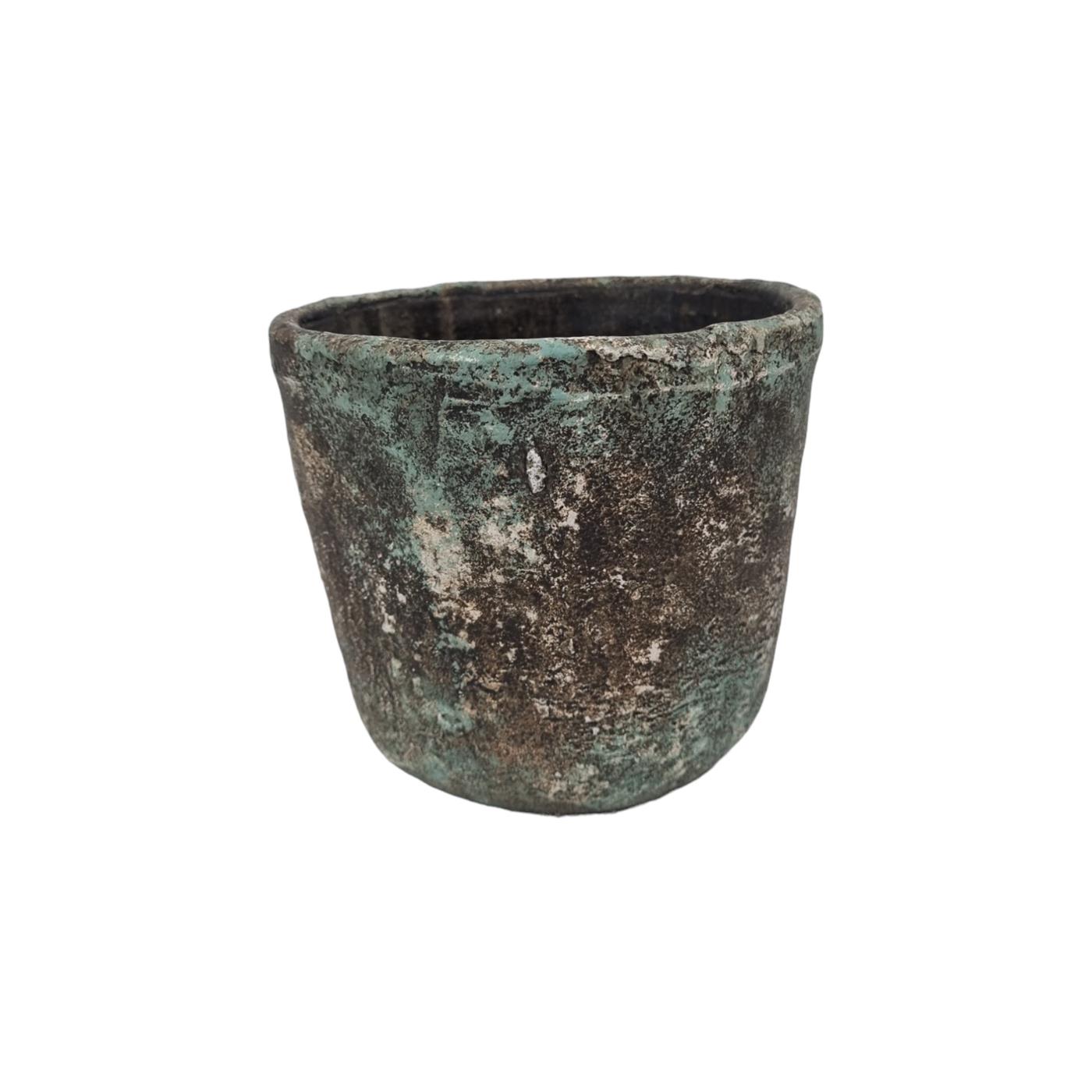 Bloempot steen bruin 16x14cm