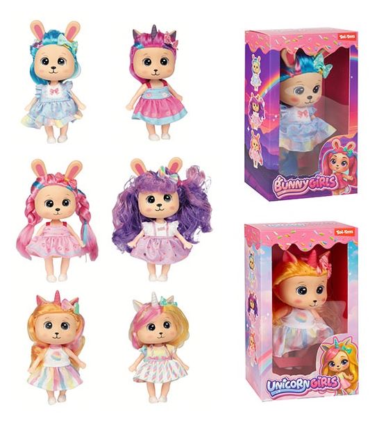 Eenhoorn Konijn pop Sweet Rainbow 20cm