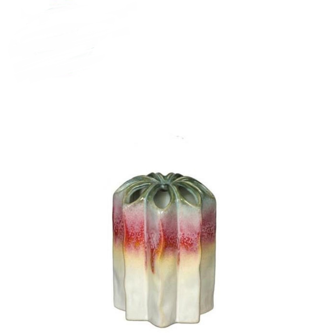 Regenboog Poppy vaas S 10,5x10,5x15cm