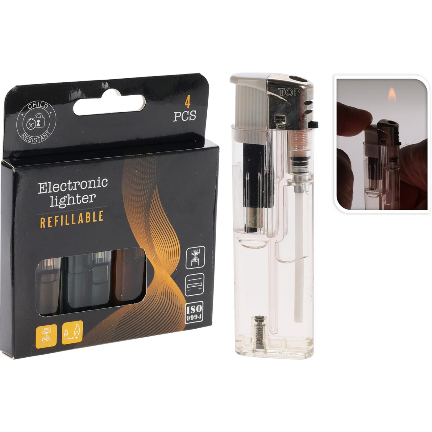 Aansteker electronisch set a 4 stuks