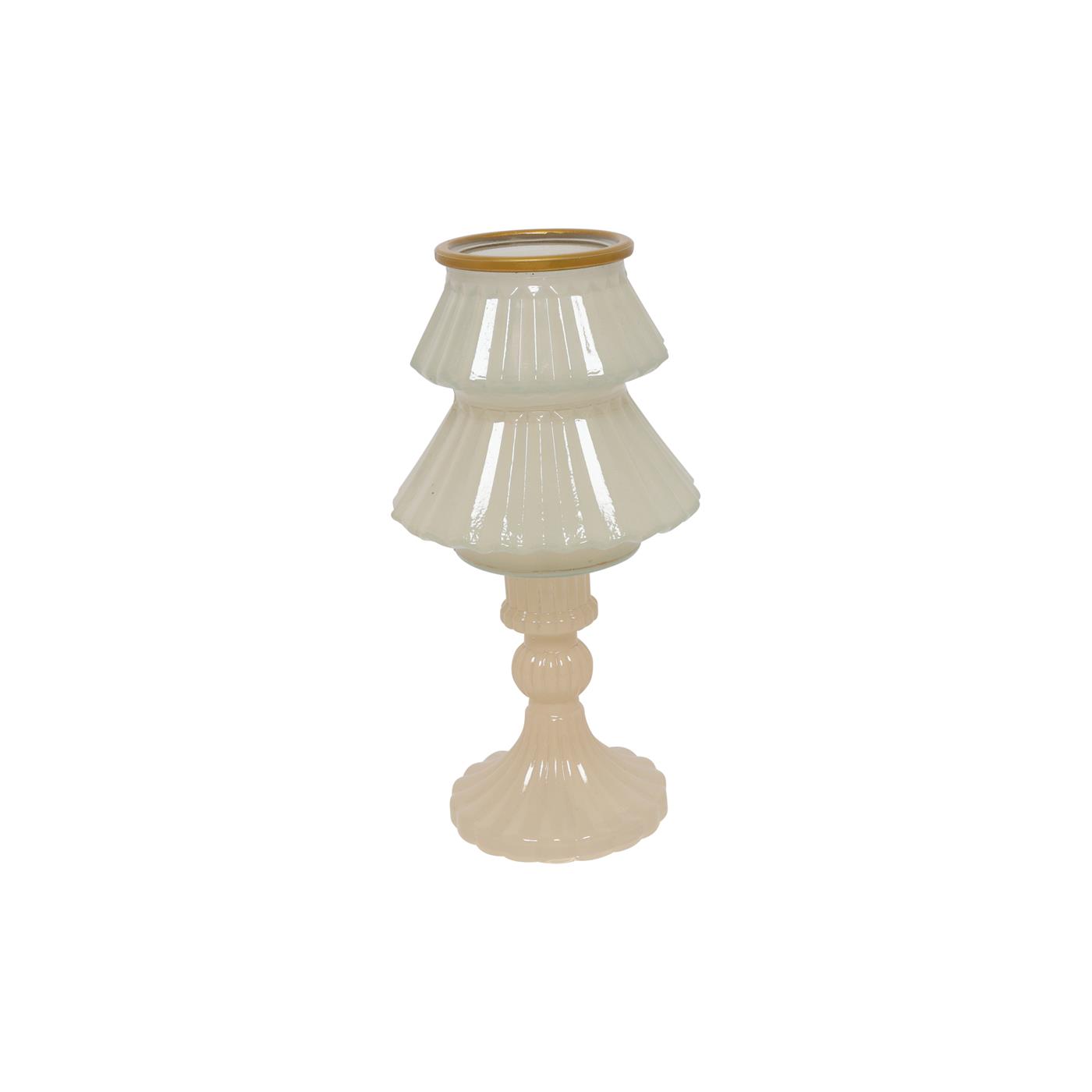 Countryfield Kandelaar boom S crème Ø10,5xH18,5cm