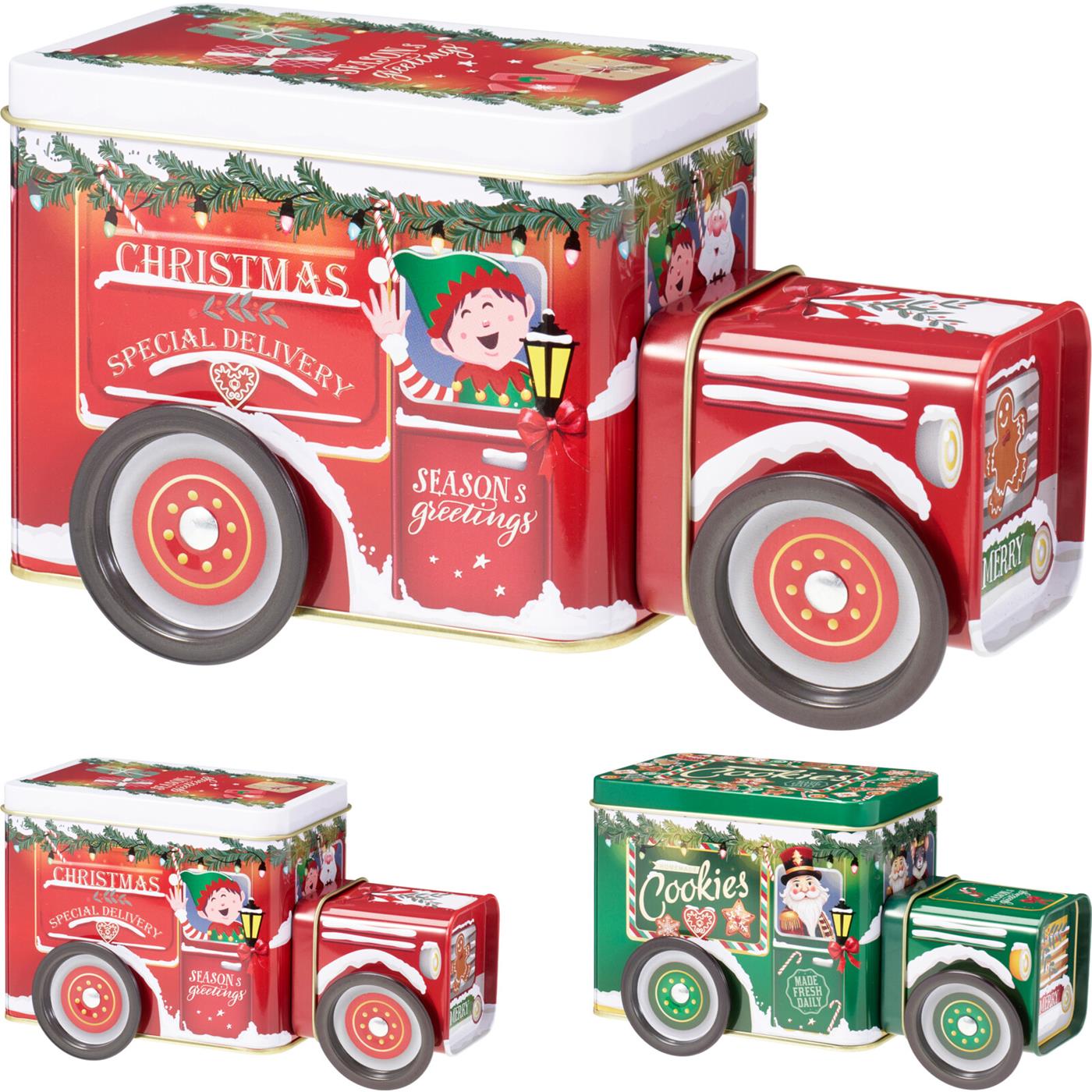 Home & Styling Voorraadblik kerst 18,5x8x9cm auto