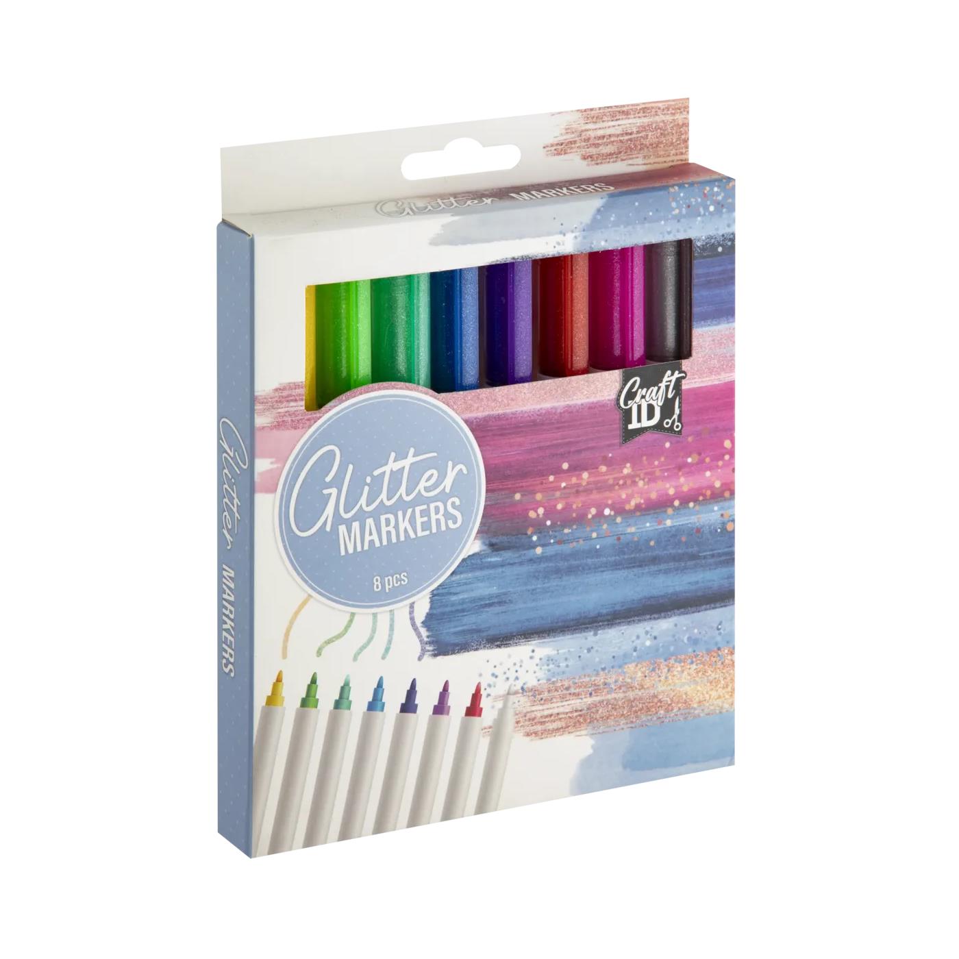 Craft Sensations Glitter markers 8-delig Craft Sensations Glitter markers 8-delig