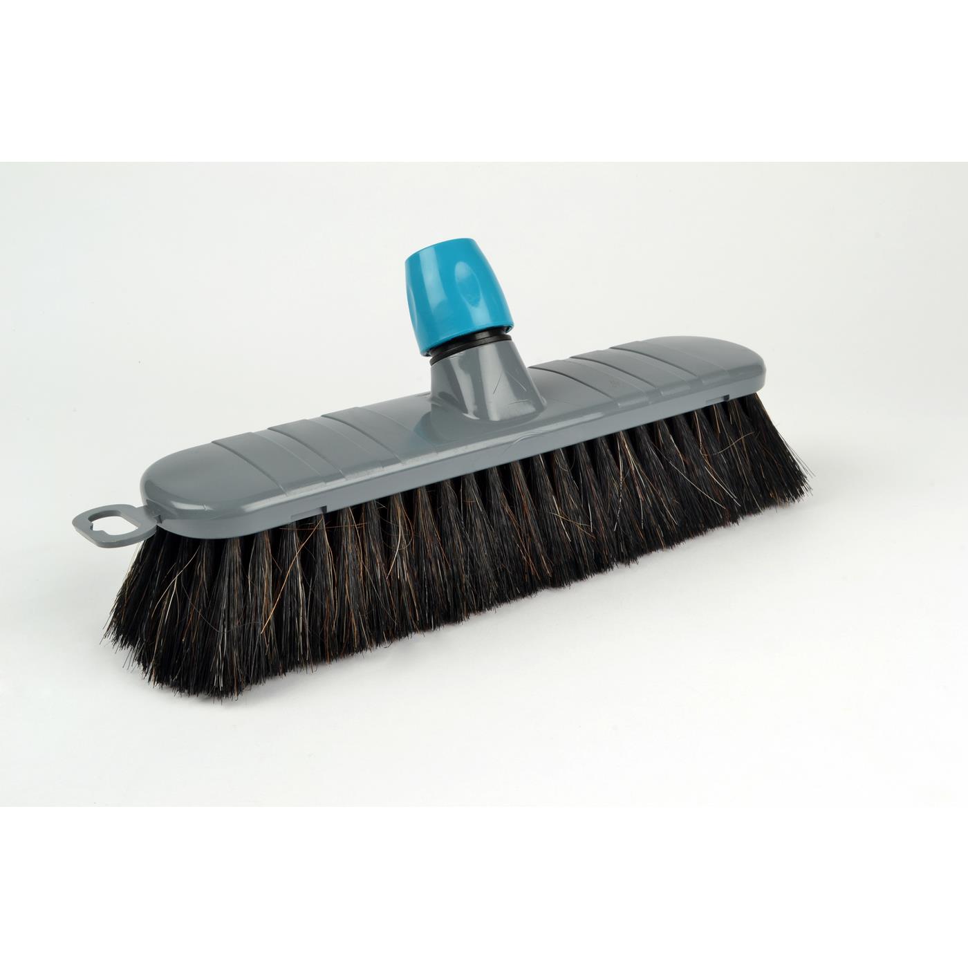Linea Zaalbezem zwart haarmix 30cm