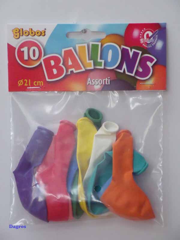 Globos ballonnen mix ?21cm zak a 10 stk Globos ballonnen mix ?21cm zak a 10 stk