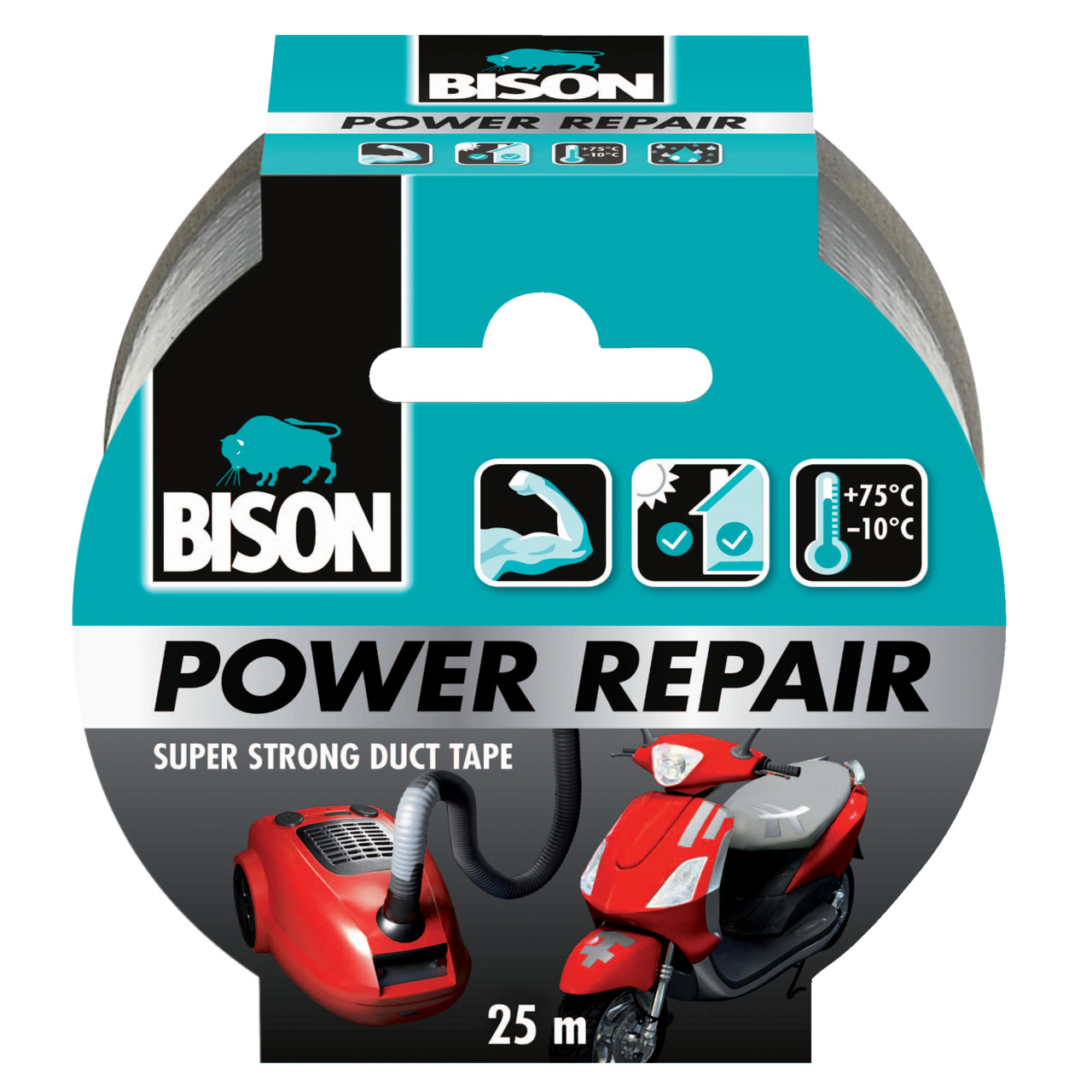 Bison Powerrepair tape grijs 25mx4.8cm Bison Powerrepair tape grijs 25mx4.8cm