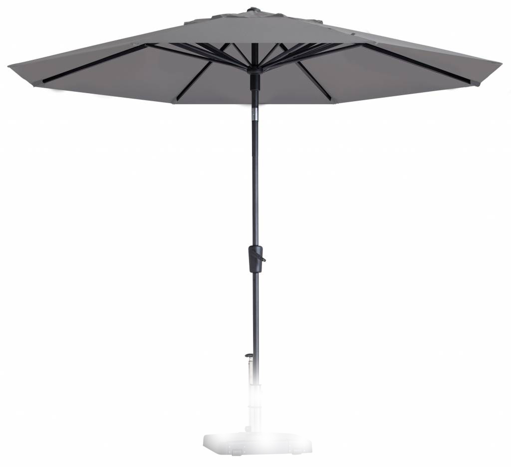 Parasol PAROS 300cm opdraai LICHT GRIJS Parasol PAROS 300cm opdraai LICHT GRIJS