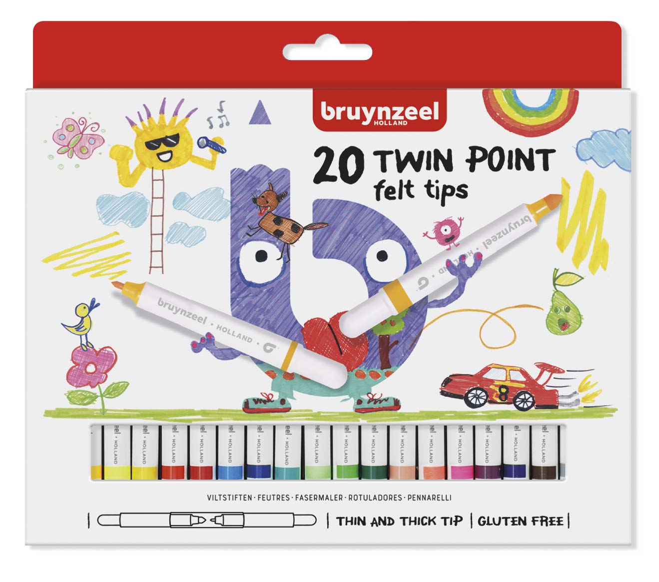 Bruynzeel viltstiften 20 Twin Tip Points Bruynzeel viltstiften 20 Twin Tip Points