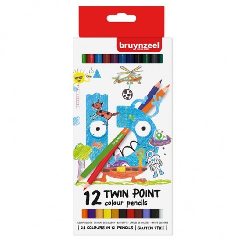 Bruynzeel kleurpotloden 12 Twin Point Bruynzeel kleurpotloden 12 Twin Point